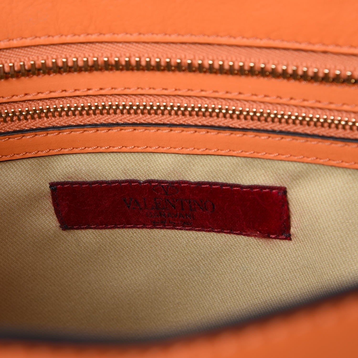 Valentino Garavani Vitello Rockstud Double Handle Tote Melon Sorbet 7 of 8