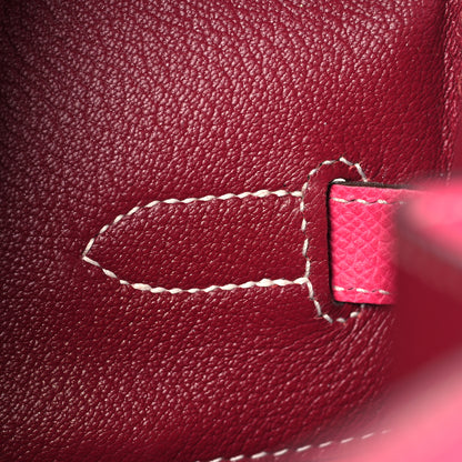 Hermes Epsom Candy Birkin 35 Rose Tyrien Rubis 21 of 51