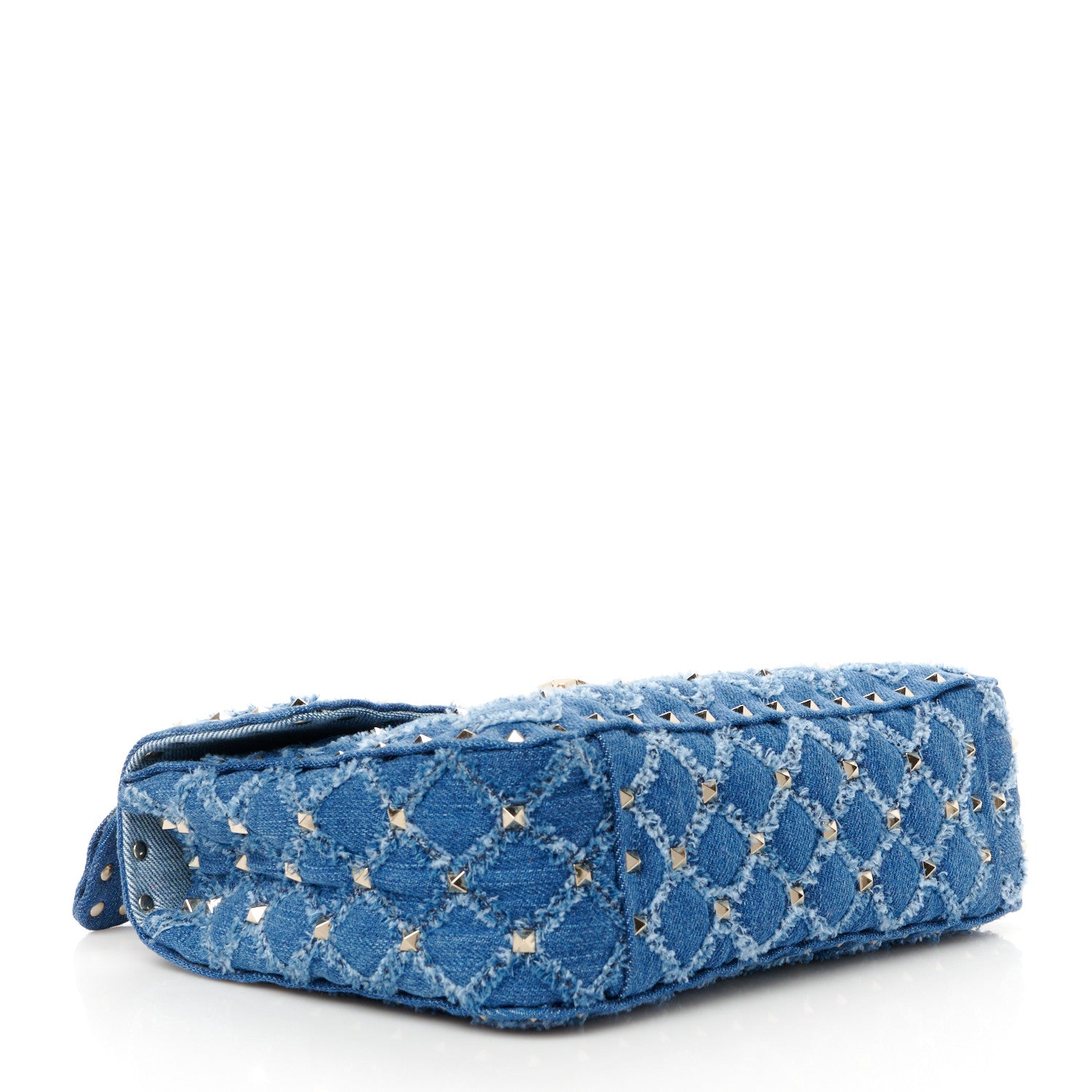 Valentino Garavani Denim Medium Rockstud Spike Shoulder Bag Denim 4 of 10
