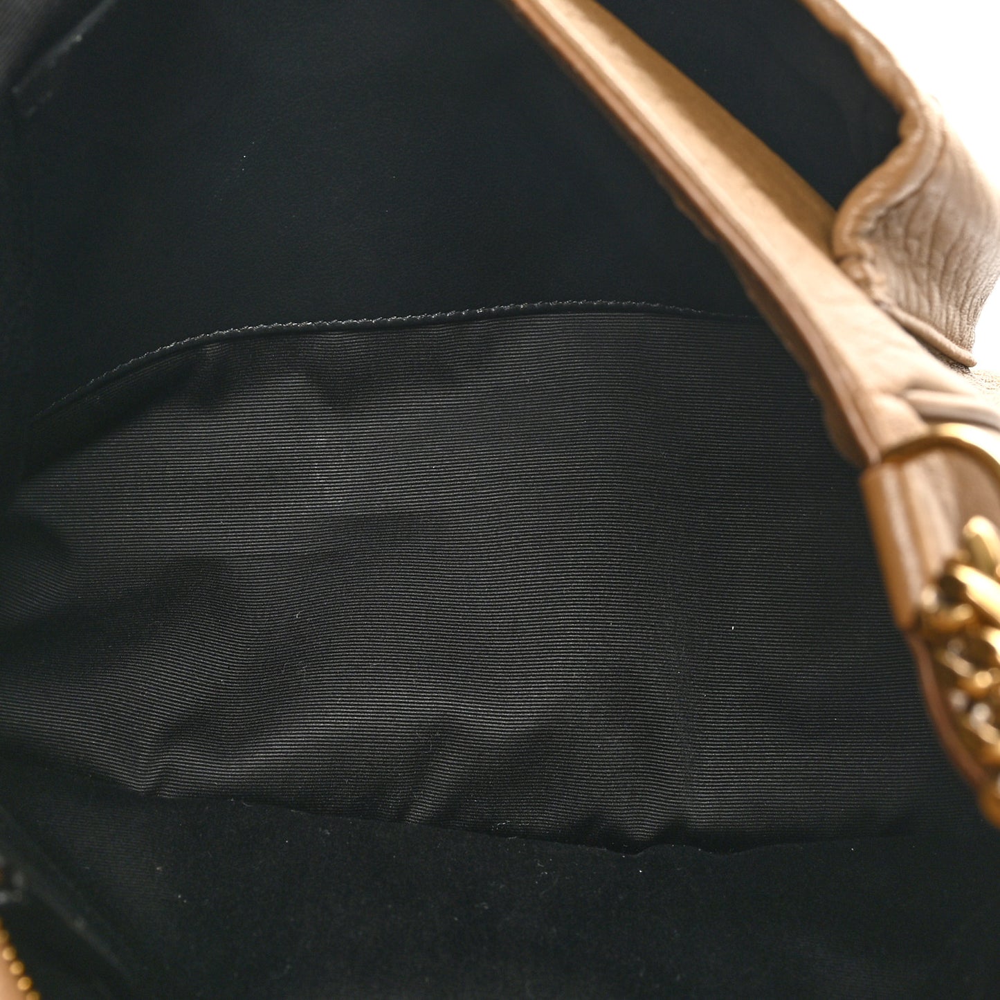 Grained Lambskin Monogram Medium Niki Chain Satchel Dark Cork