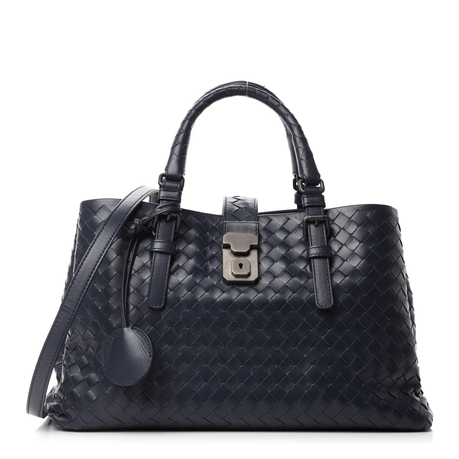 Bottega Veneta Light Calf Intrecciato Small Roma Tote Light