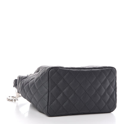 Chanel Grained Calfskin Quilted Small Chain Bucket Bag Grey 4 of 10