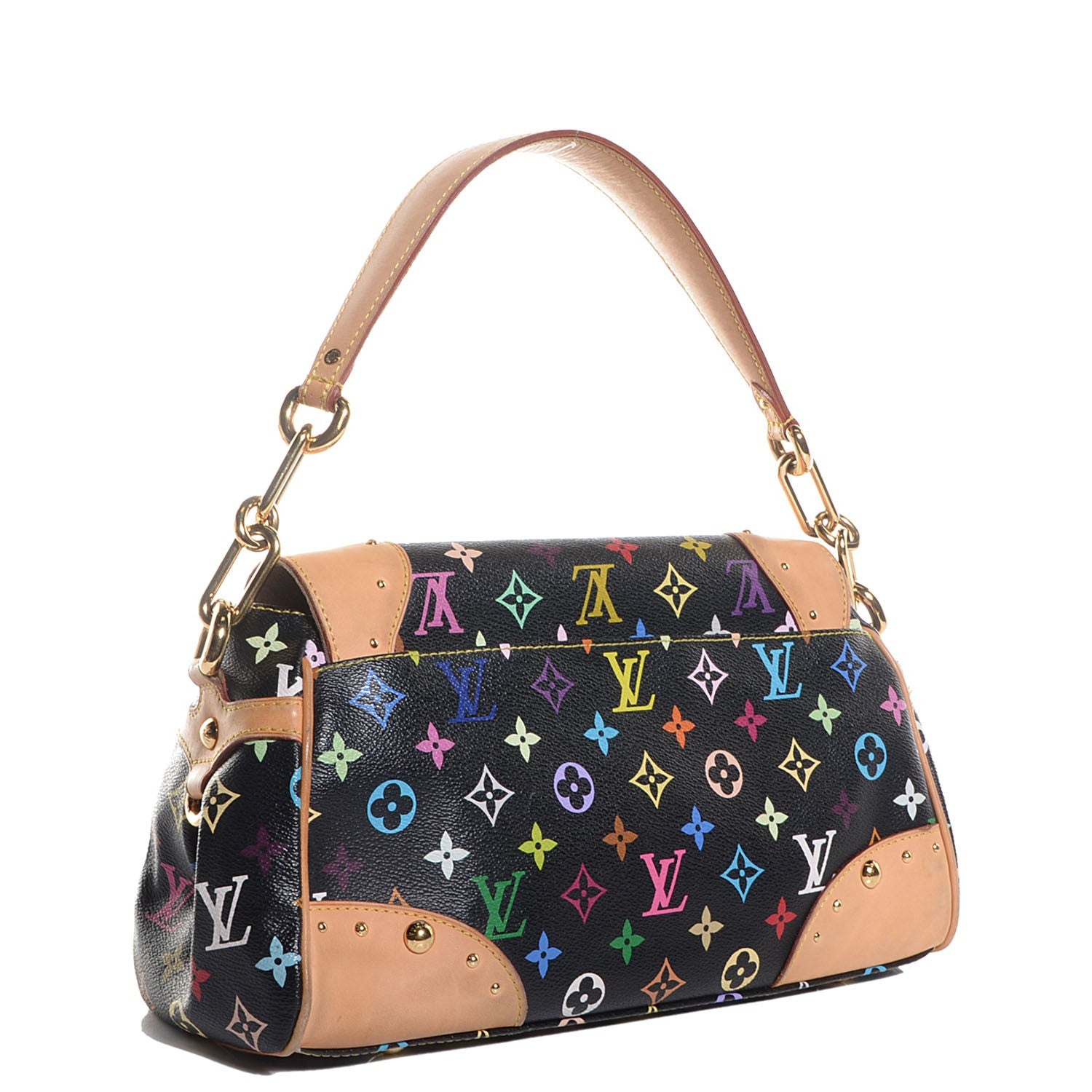 Louis Vuitton Monogram Multicolor Beverly MM Black 3 of 7