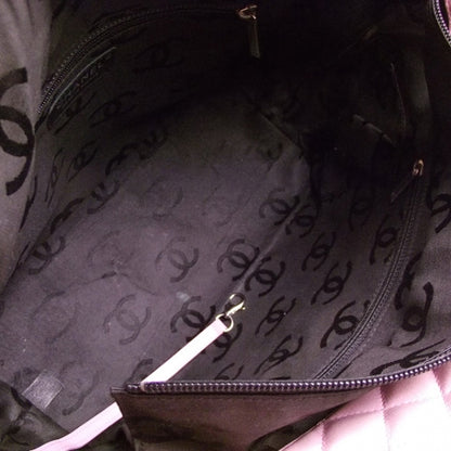 Chanel Calfskin Quilted Large Cambon Tote Pink Black 9 of 10