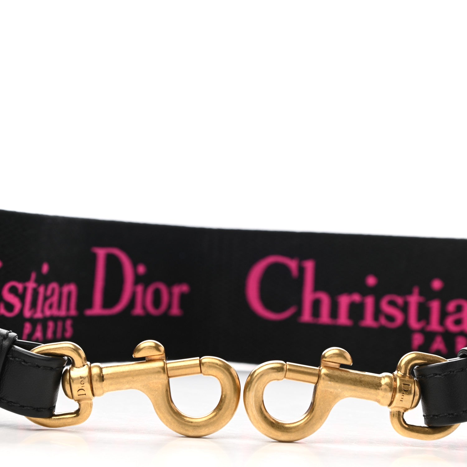 Christian Dior Canvas Embroidered Shoulder Strap Fuchsia Bleu 4 of 4