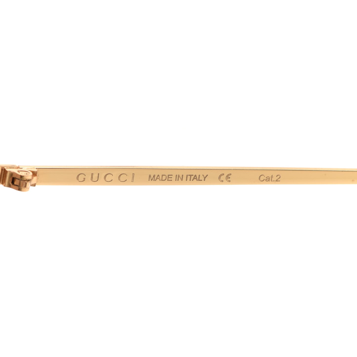 Oversized Round Sunglasses GG0252S Gold Brown