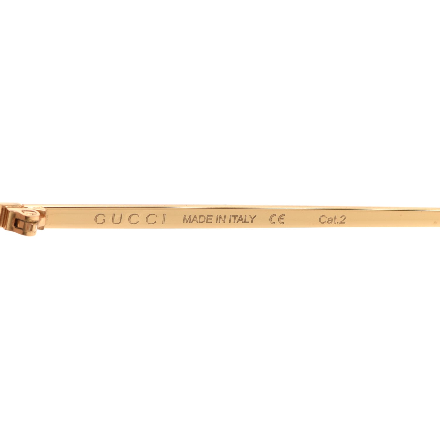 Gucci Oversized Round Sunglasses GG0252S Gold Brown 6 of 7