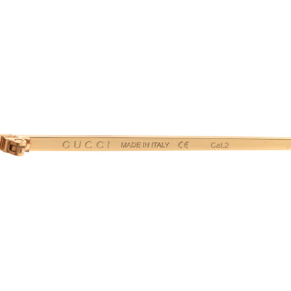 Gucci Oversized Round Sunglasses GG0252S Gold Brown 6 of 7