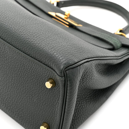 Hermes Togo Kelly Retourne 28 Vert Fonce 9 of 16