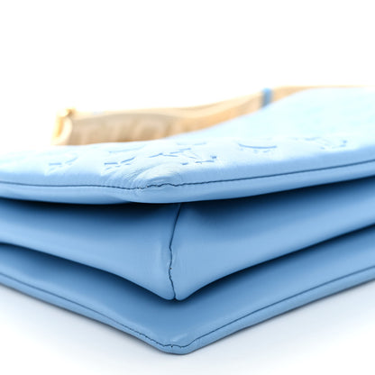 Louis Vuitton Lambskin Embossed Monogram Coussin MM Bleuet 9 of 10