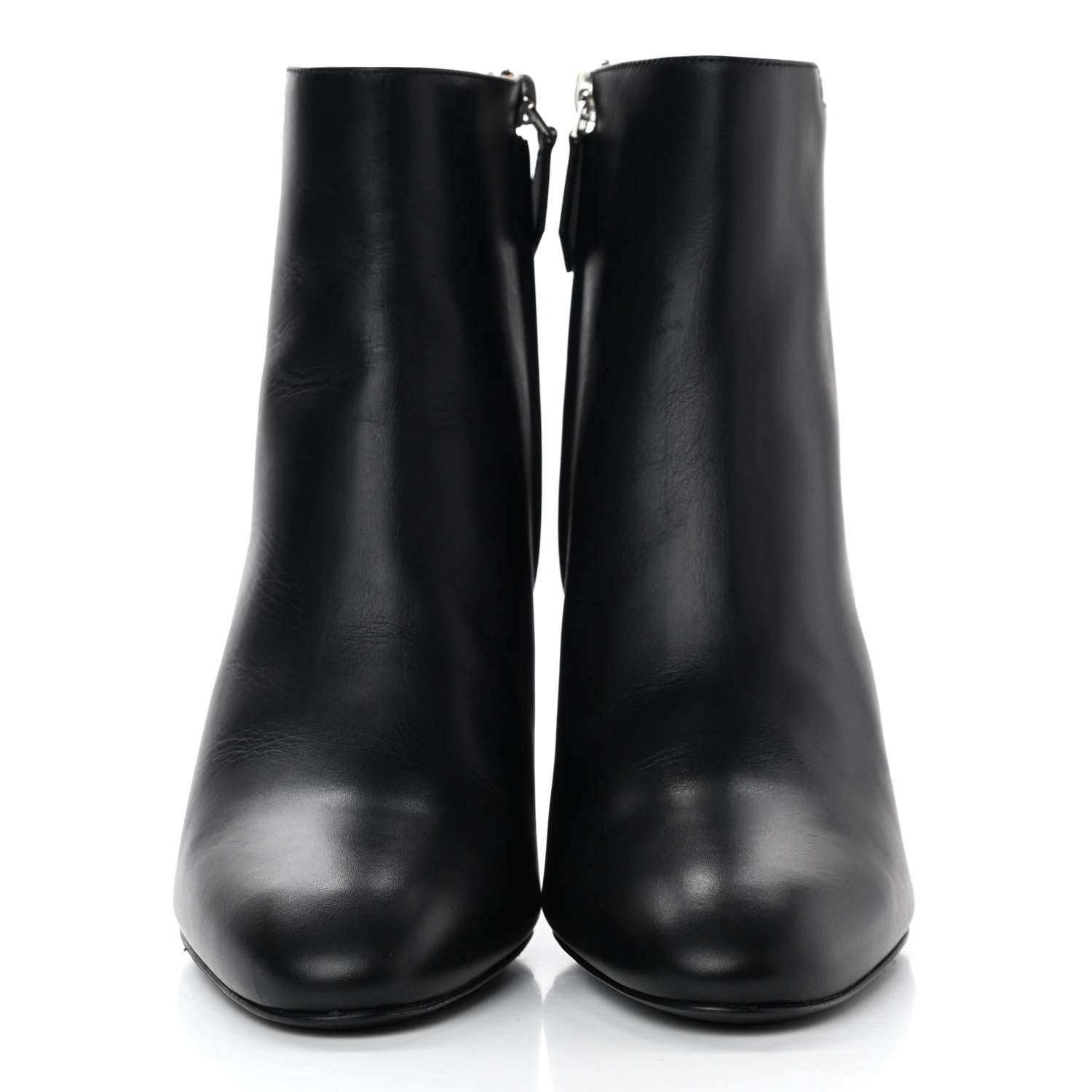 Hermes Calfskin Delice Ankle Boots 37.5 Black 2 of 10
