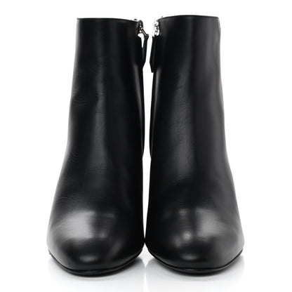 Hermes Calfskin Delice Ankle Boots 37.5 Black 2 of 10