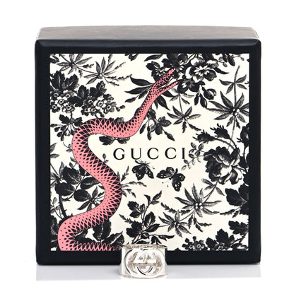 Gucci Sterling Silver 10mm Interlocking G Band Ring 45 3.25 6 of 6