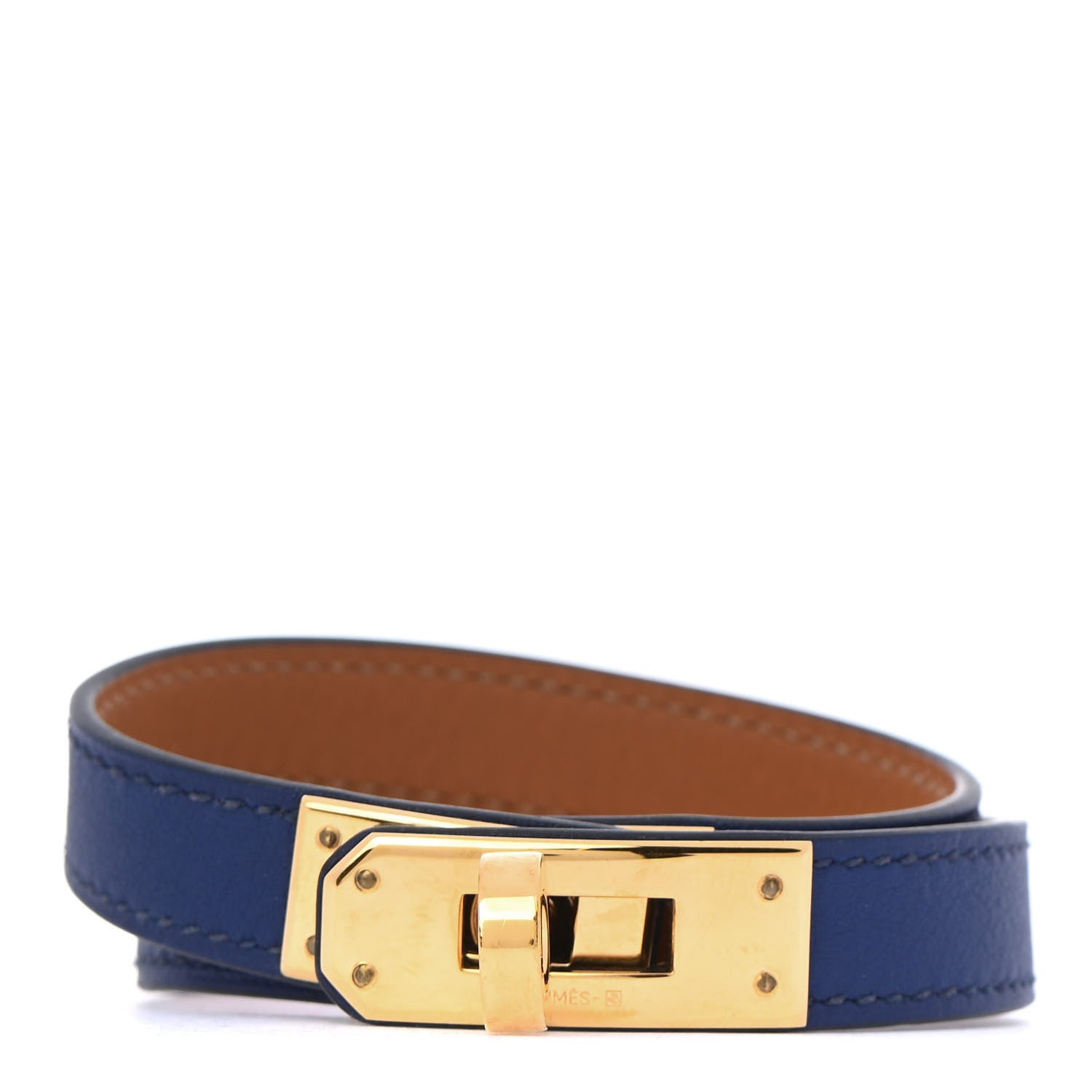 Hermes Swift Kelly Double Tour Bracelet M Bleu Saphir 1 of 6