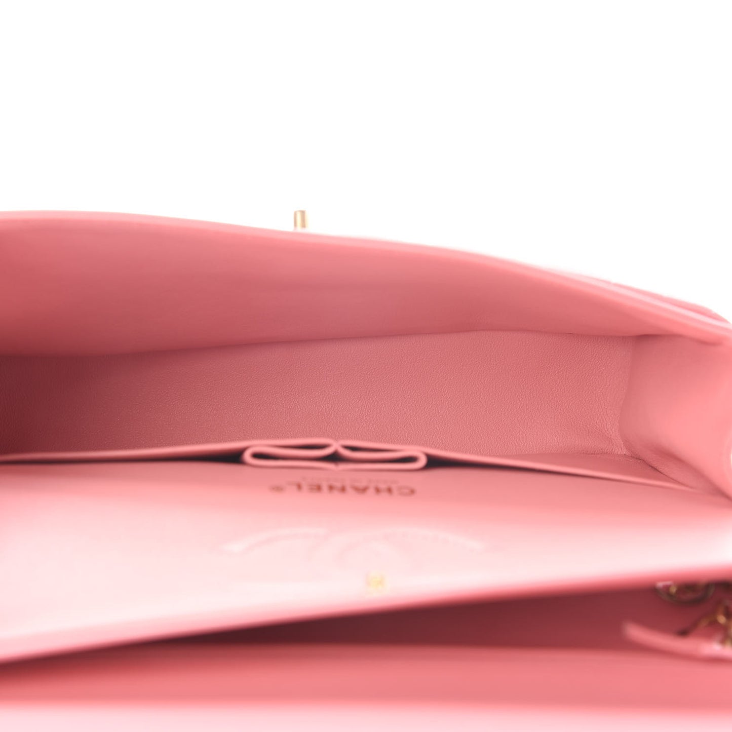 Lambskin Quilted Medium Double Flap Pink