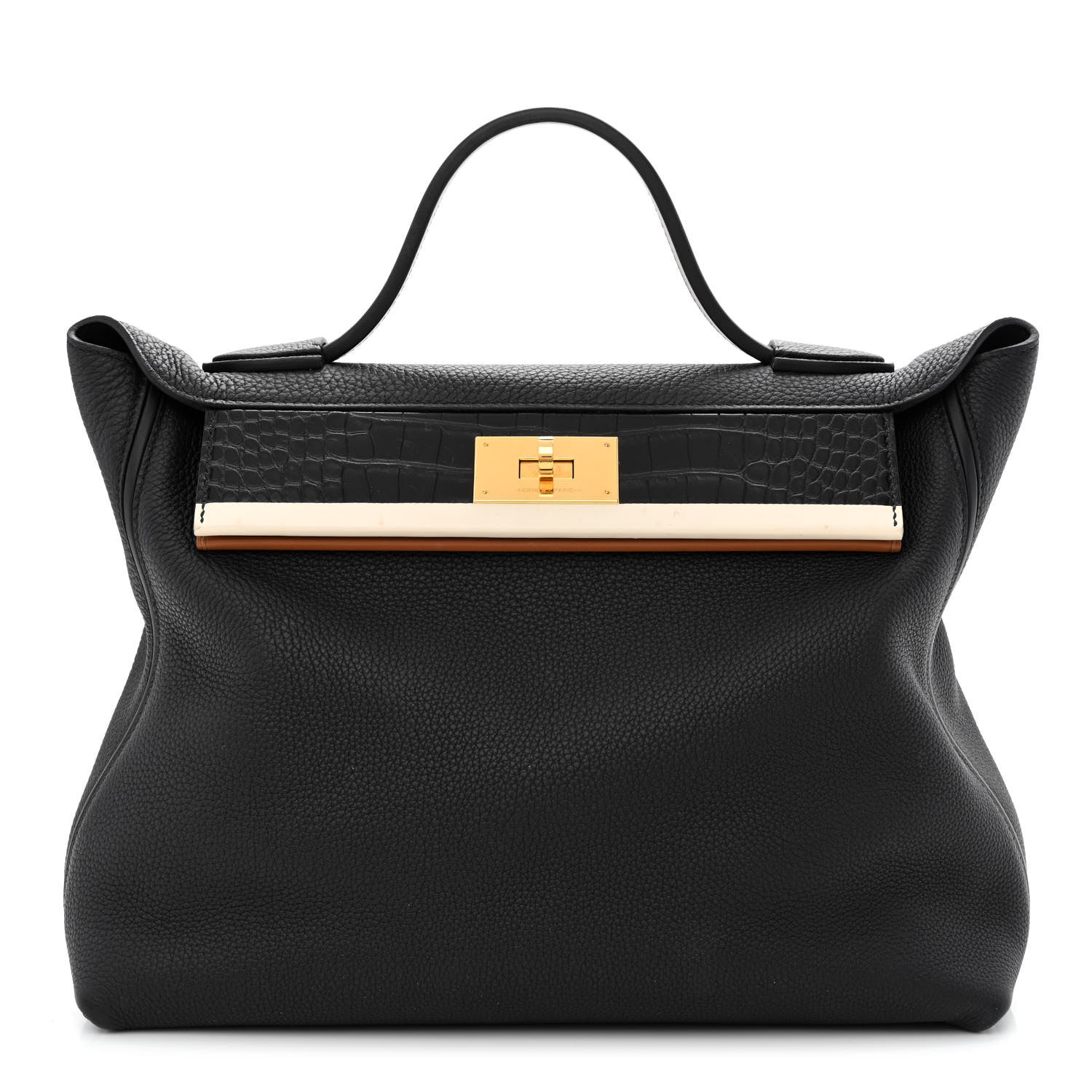 Hermes Togo Matte Alligator Swift Touch 24/24 35 Black 1 of 11