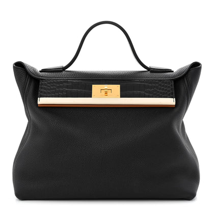 Hermes Togo Matte Alligator Swift Touch 24/24 35 Black 1 of 11