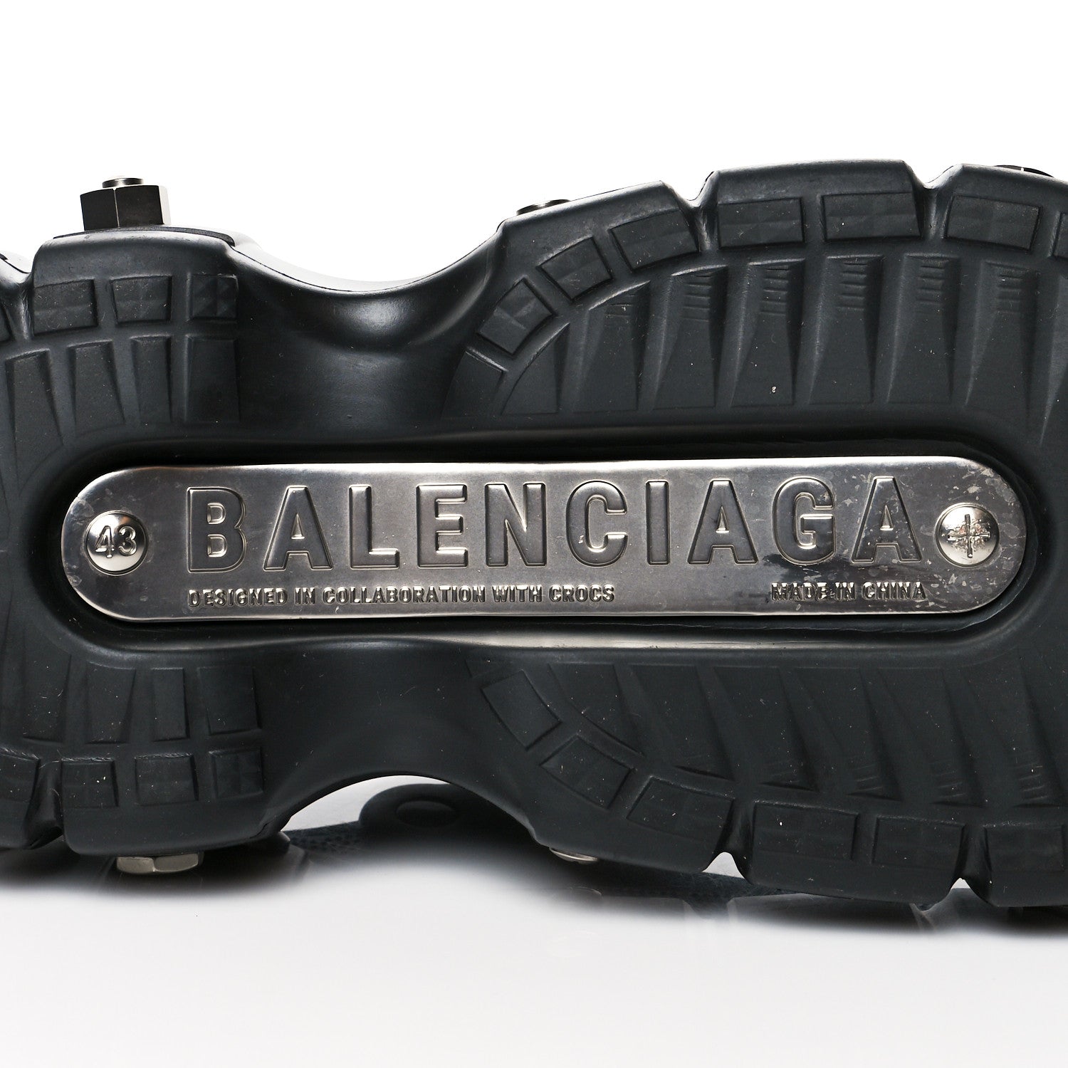 Balenciaga X CROCS Rubber Mens Hardcroc Platform Sandals 43 Black 7 of 8