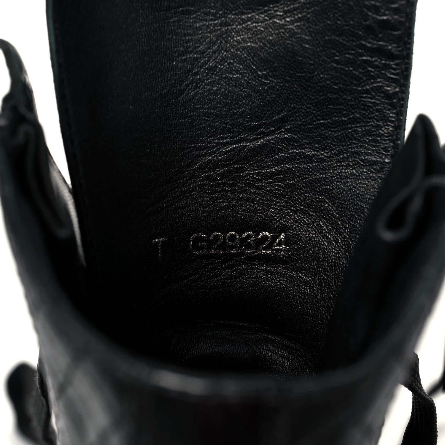 Chanel Calfskin Quilted Lace Up Combat Boots 38.5 Black 8 of 8