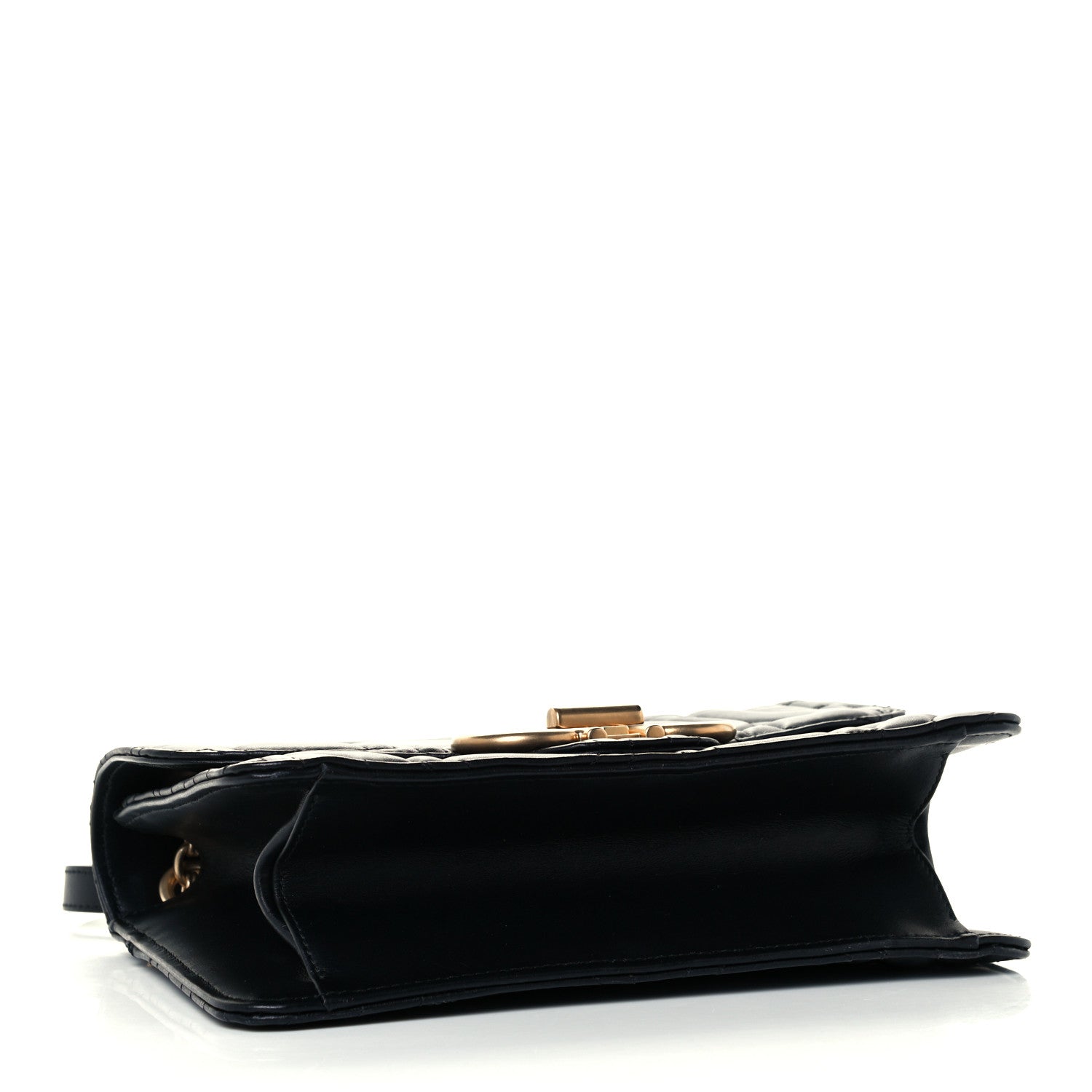 Salvatore Ferragamo Calfskin Quilted Gancini Flap Bag Black 3 of 10