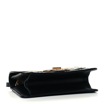Salvatore Ferragamo Calfskin Quilted Gancini Flap Bag Black 3 of 10