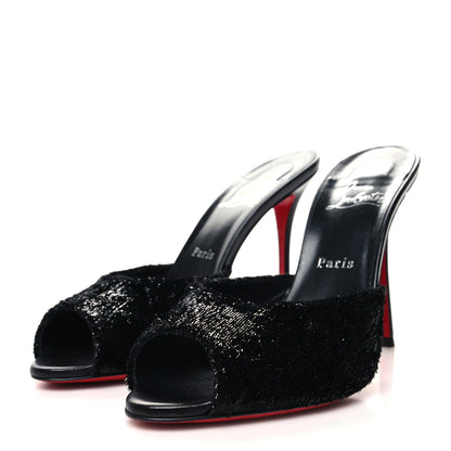 Christian Louboutin Velvet Me Dolly 100 Sandals 41 Black 3 of 7