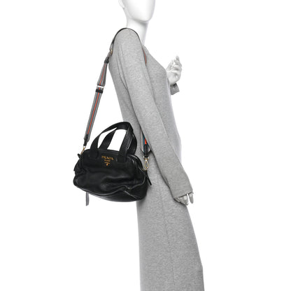 Prada Cervo Deerskin Tote Black 2 of 11
