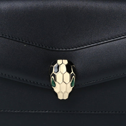 Bulgari Calfskin Serpenti Forever Chain Wallet Black 9 of 12