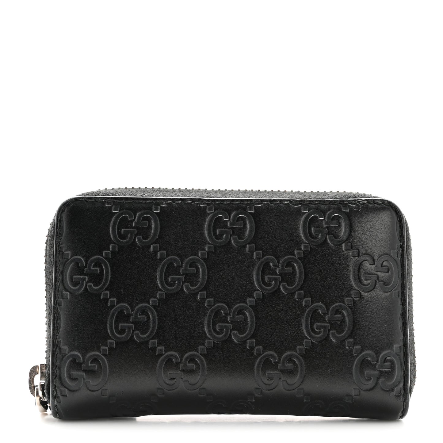 Guccissima Zip Around Card Case Black