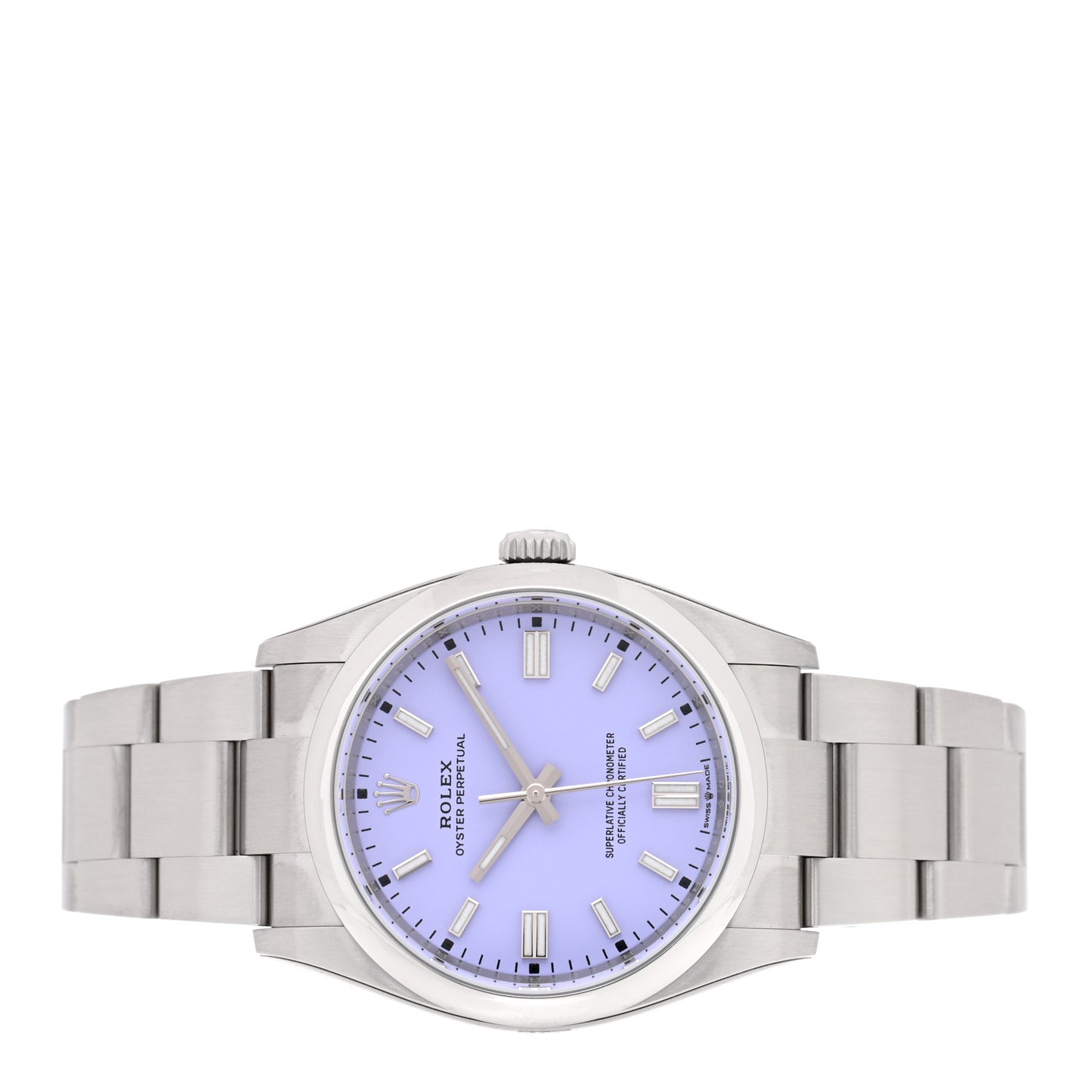 Stainless Steel 36mm Oyster Perpetual Watch Lavender 126000