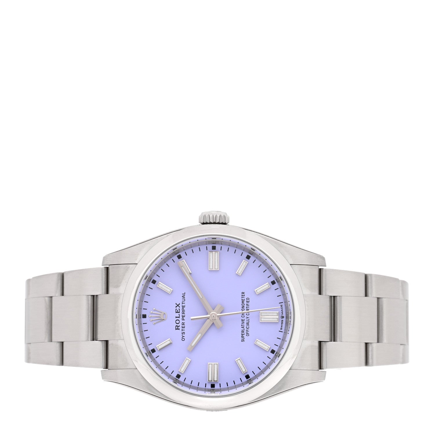 Rolex Stainless Steel 36mm Oyster Perpetual Watch Lavender 126000 2 of 5