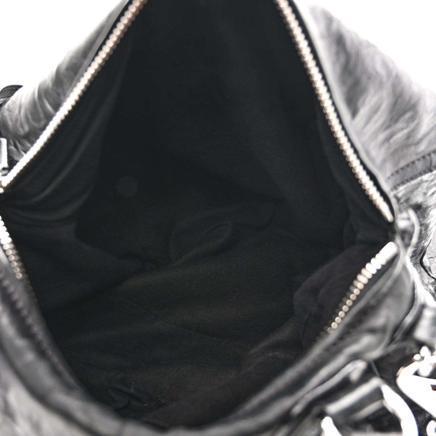 Tumbled Sheepskin Medium Pandora Bag Black