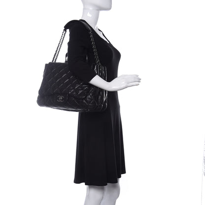 Chanel Lambskin Quilted Chanel 3 Maxi Flap Bag Black 2 of 10