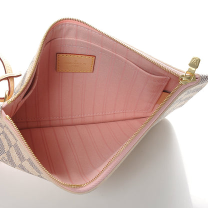 Louis Vuitton Damier Azur Neverfull MM GM Pochette Rose Ballerine 5 of 8