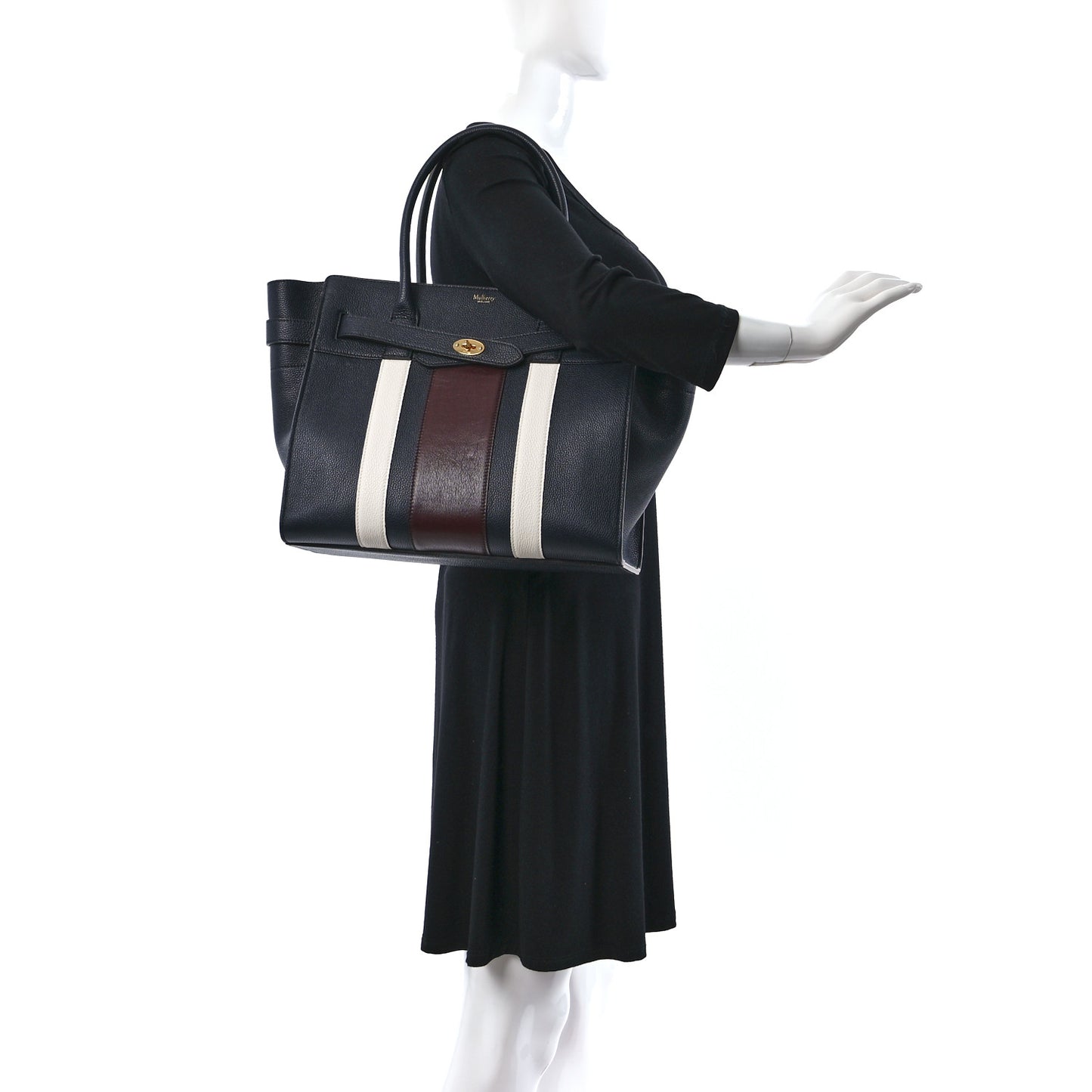 Classic Grain College Stripe Zipped Bayswater Midnight White