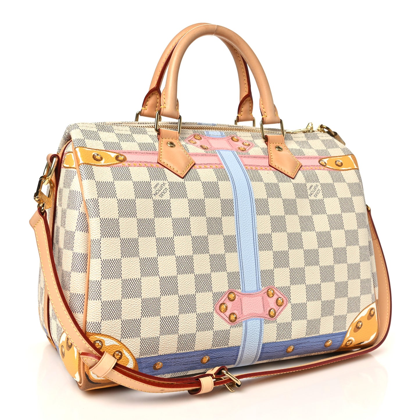 Damier Azur Summer Trunks Speedy Bandouliere 30