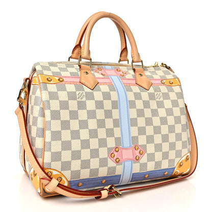 Louis Vuitton Damier Azur Summer Trunks Speedy Bandouliere 30 3 of 9
