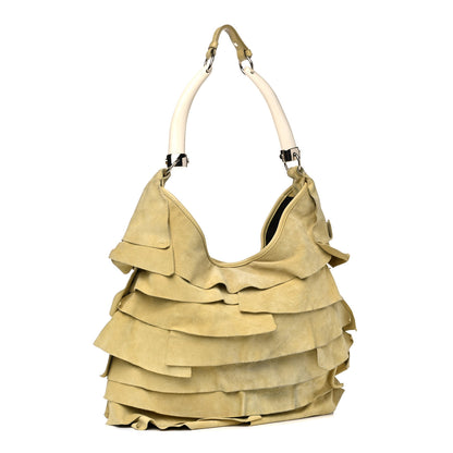 Saint Laurent Suede Ruffle Small Saint Tropez Beige 2 of 4