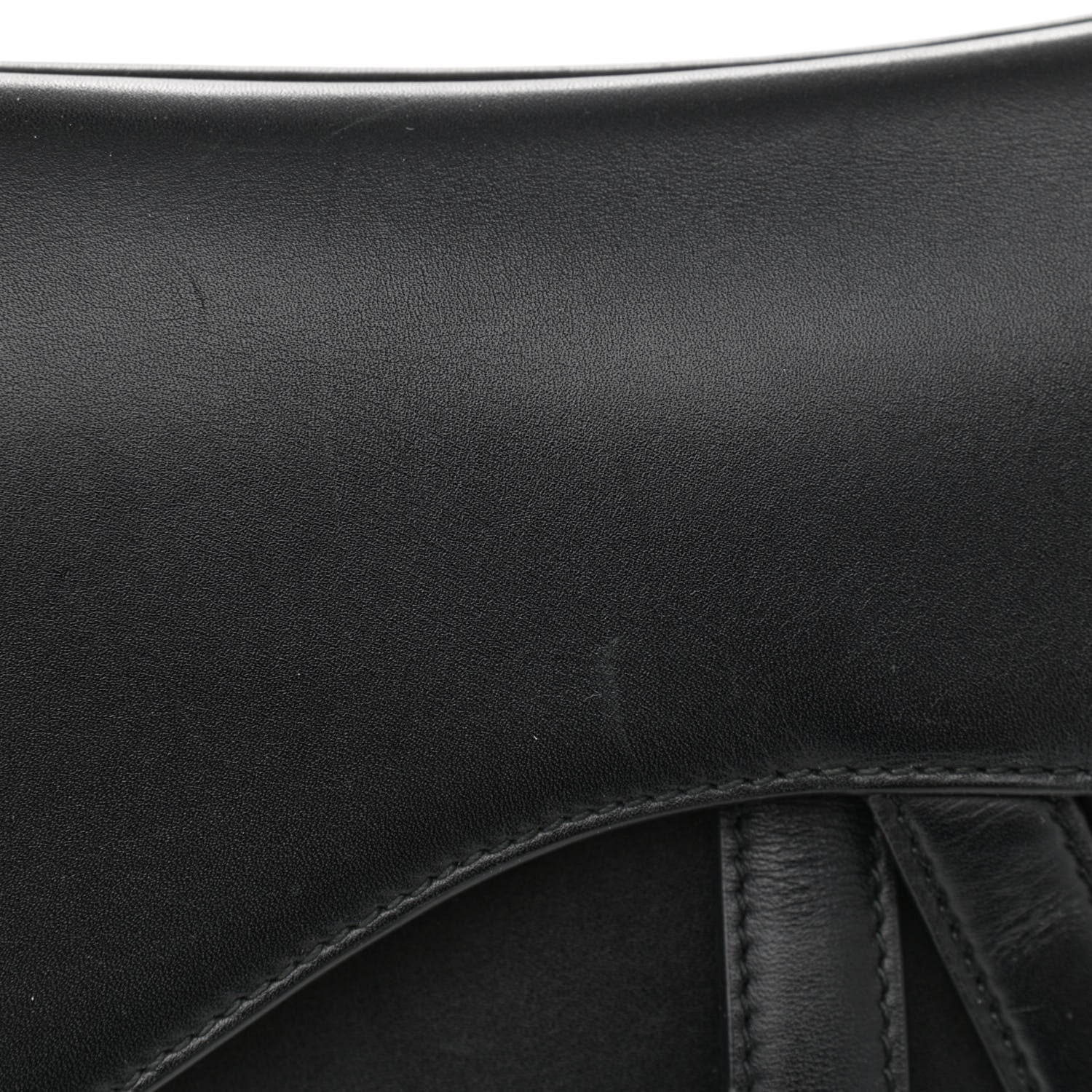 Christian Dior Calfskin Saddle Bag Black 11 of 12