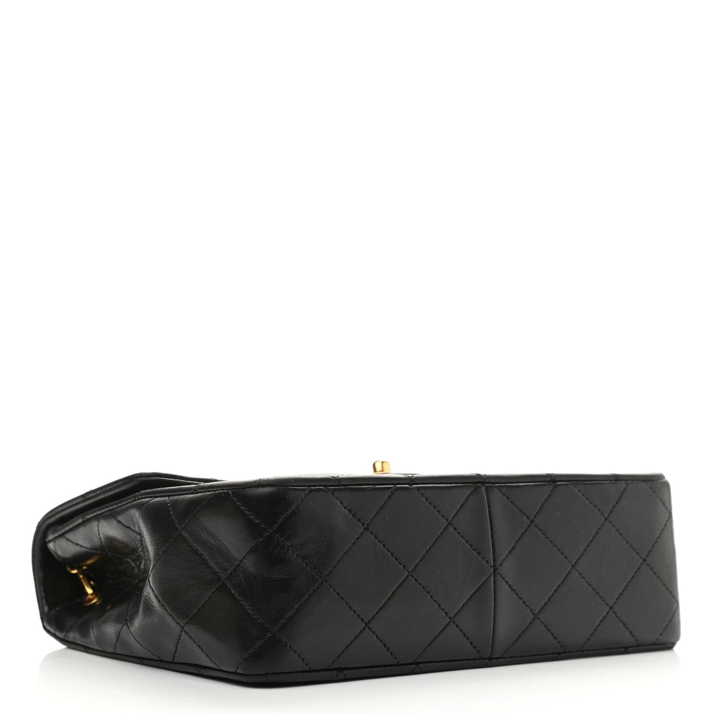 Lambskin Quilted Mini Square Flap Bag Black
