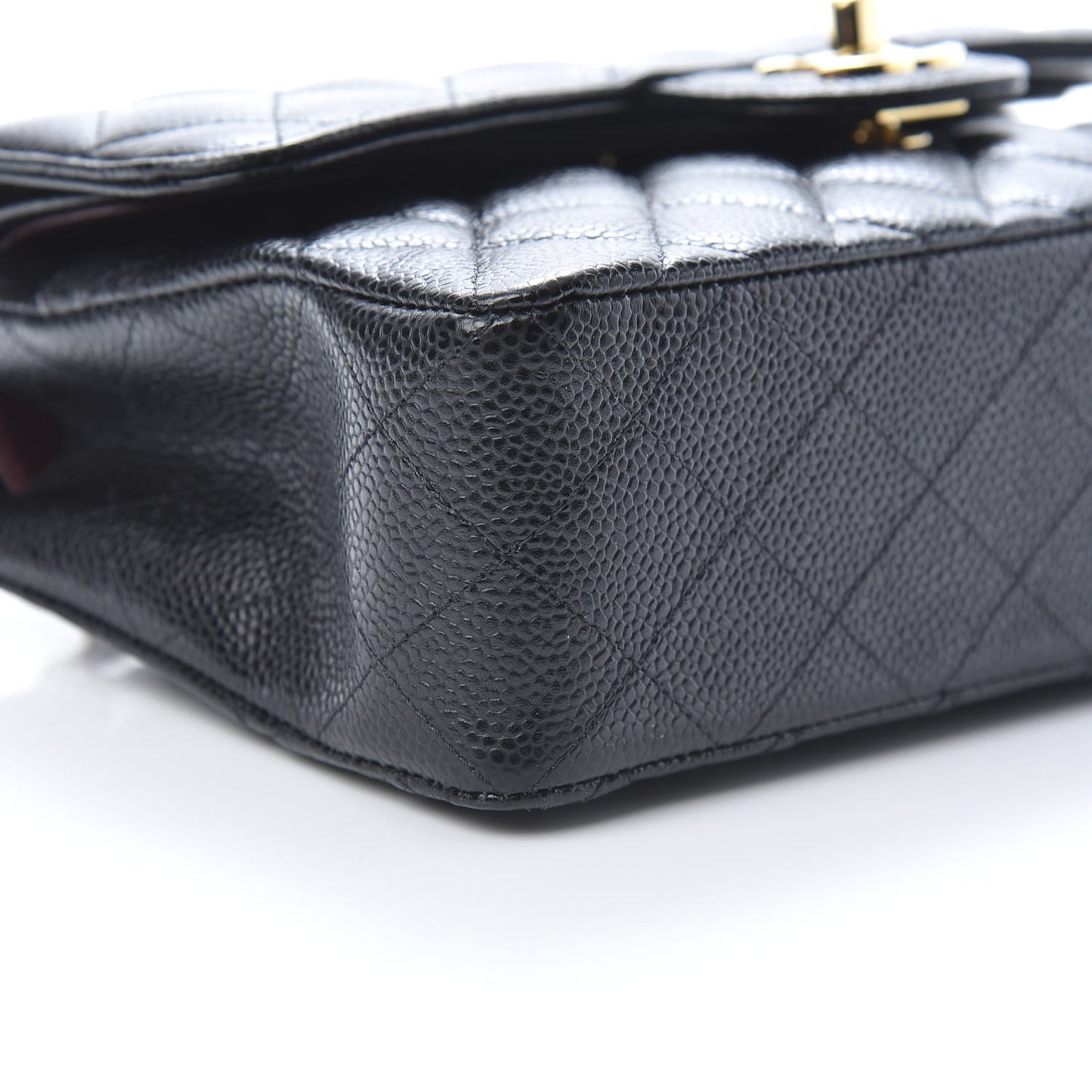 Caviar Quilted Small Double Flap Black