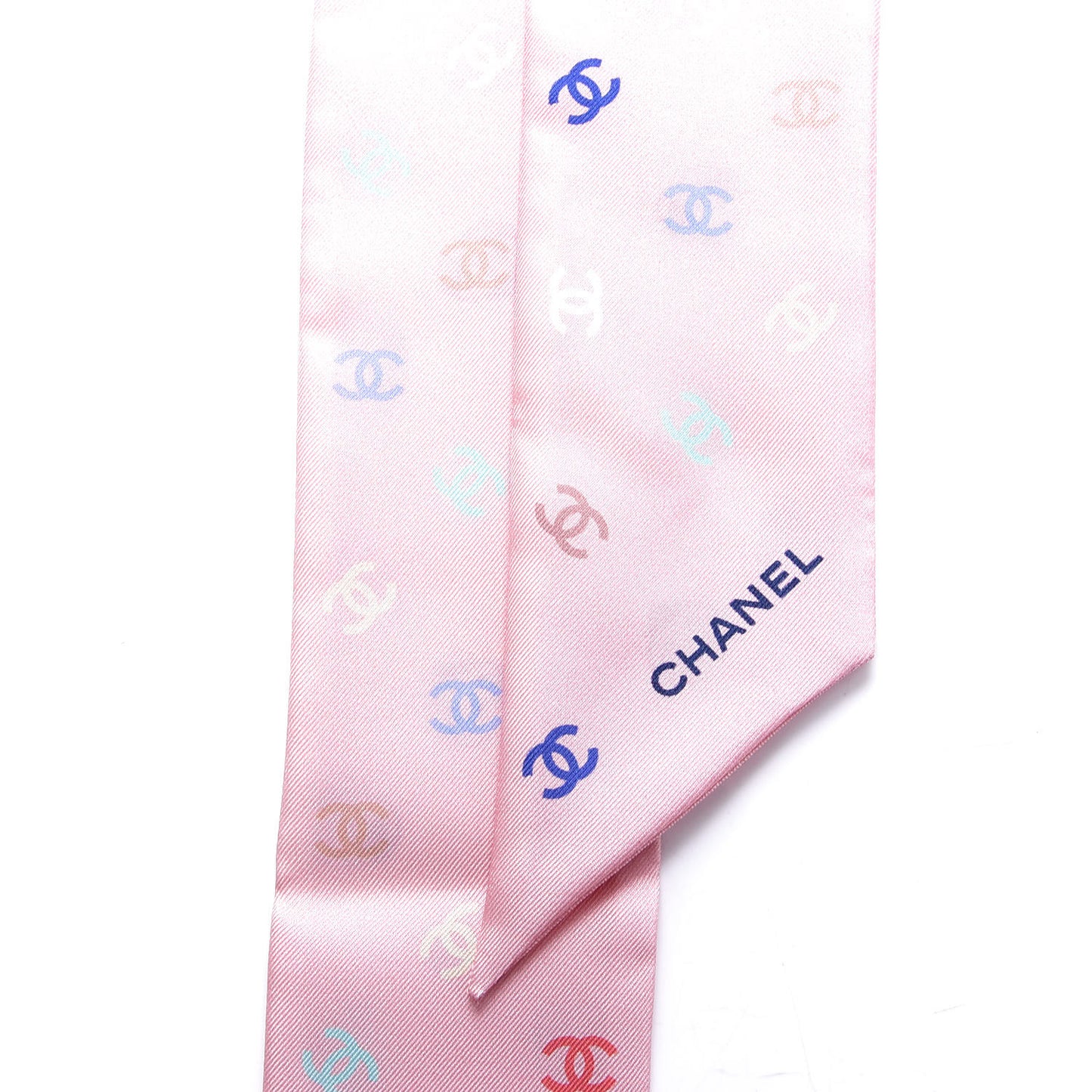 Silk Heart CC Slim Bandeau Scarf Pink