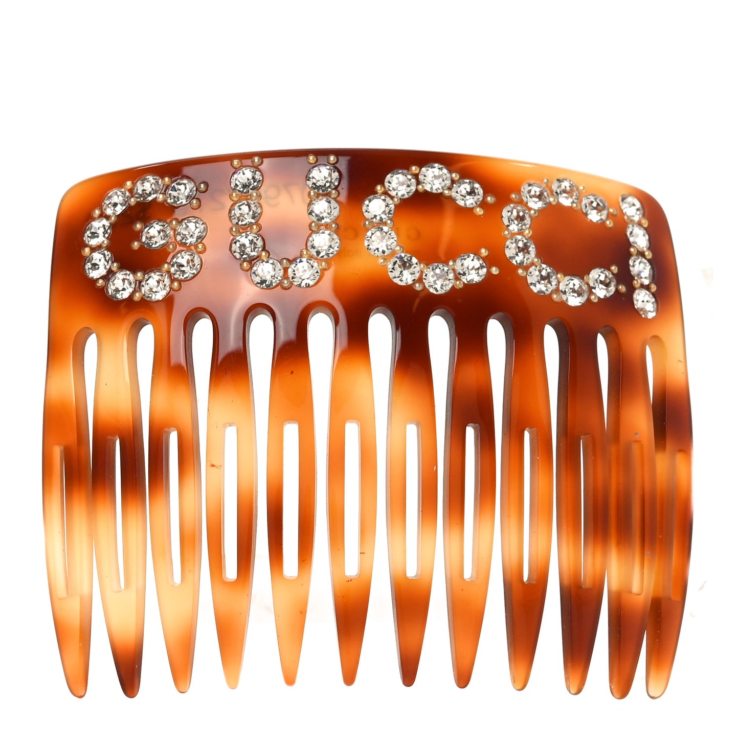 Resin Crystal Hair Comb Tortoiseshell