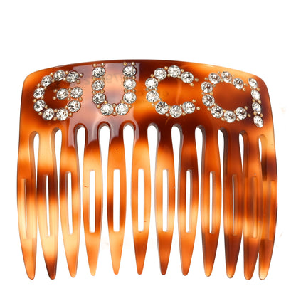 Gucci Resin Crystal Hair Comb Tortoiseshell 1 of 3