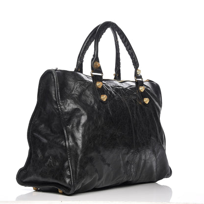 Balenciaga Agneau Giant 21 Gold Hardware Weekender Black 3 of 11