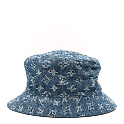 Louis Vuitton Monogram Denim Transformable Bob Bucket Hat 58 Blue 6 of 15