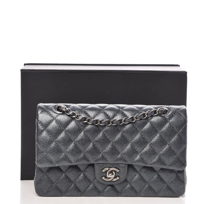 Chanel Pearly Caviar Quilted Medium Double Flap Grey 10 of 10