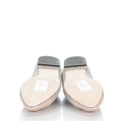 Chanel Metallic Goatskin Patent Calfskin Cap Toe Ballerina Flats 39 Pink Beige 4 of 7