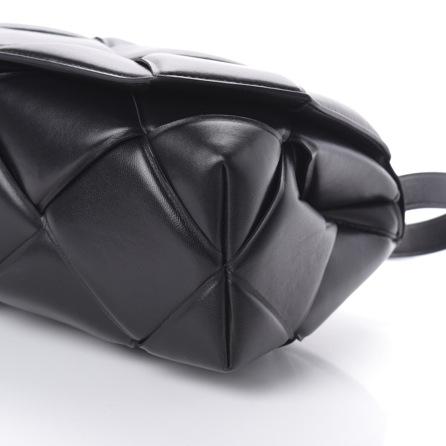 Bottega Veneta Nappa Intreccio Padded Top Handle Shoulder Bag Black 9 of 9