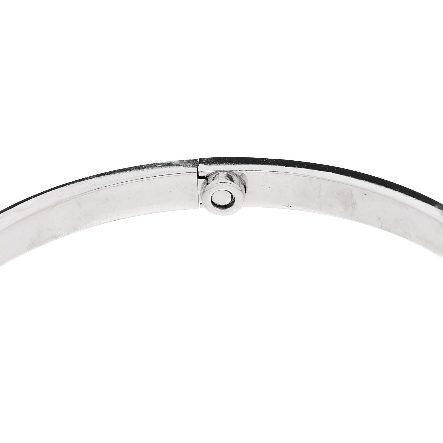 Cartier 18K White Gold 6 Diamond Small LOVE Bracelet 17 7 of 8
